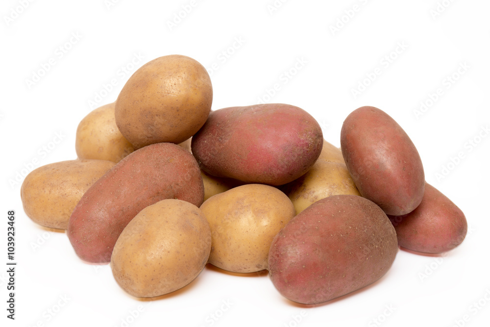 potatoes isolated on a white background. potatoes isolated on a white background.