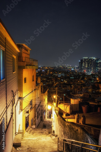 Photography Haebangchon narrow alleyway