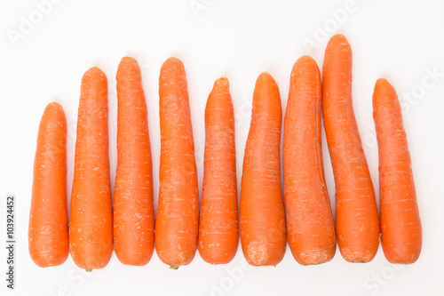 carrots isolated on a white background.
