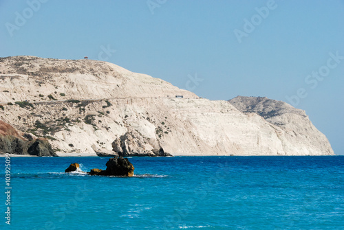 Beautiful bay with turquoise waters in Cyprus