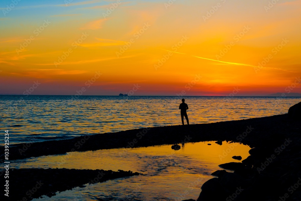 Fototapeta premium sunset sea