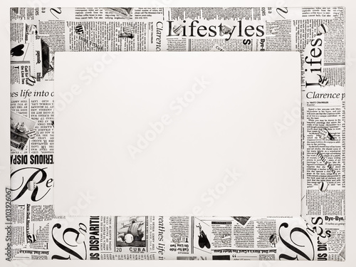 A blank picture frame on white background
