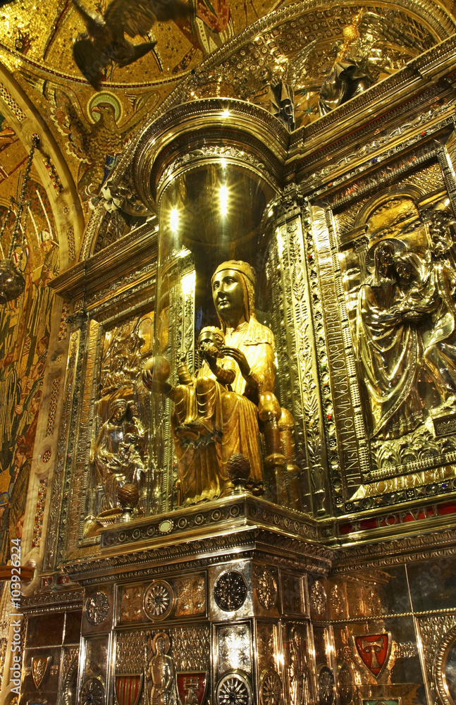 Santa Maria de Montserrat Abbey near Barcelona. Spain