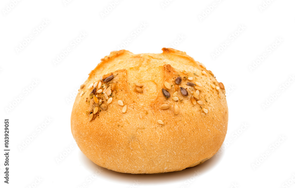 French bread rolls isolated