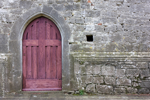 Purple Gothic Church Back Door © Mauro Carli