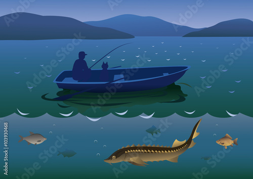 Fishing river fish
