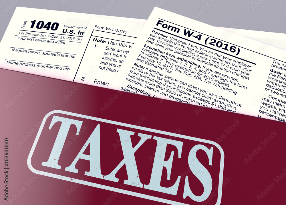 Fototapeta premium usa taxes concept