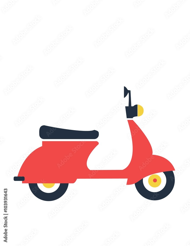Motorbike flat icon, illustration vector