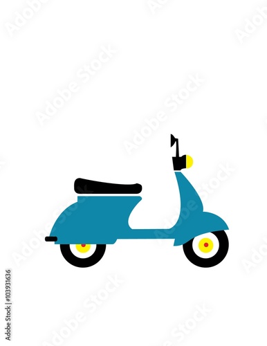 Motorbike flat icon, illustration vector