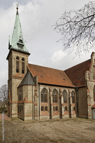 Luther church in Georgsmarienhuette, Evangelical Lutheran Church from 1877, neo-gothic style church in Lower Saxony, Germany photo