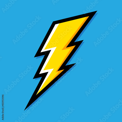 Lightning bolt vector icon