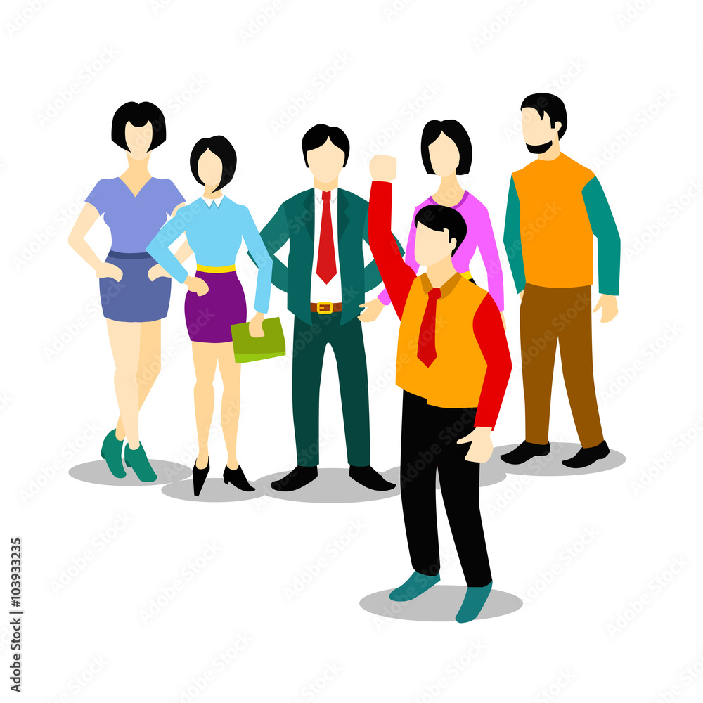 group people flat and business team illustration group people flat and business team illustration