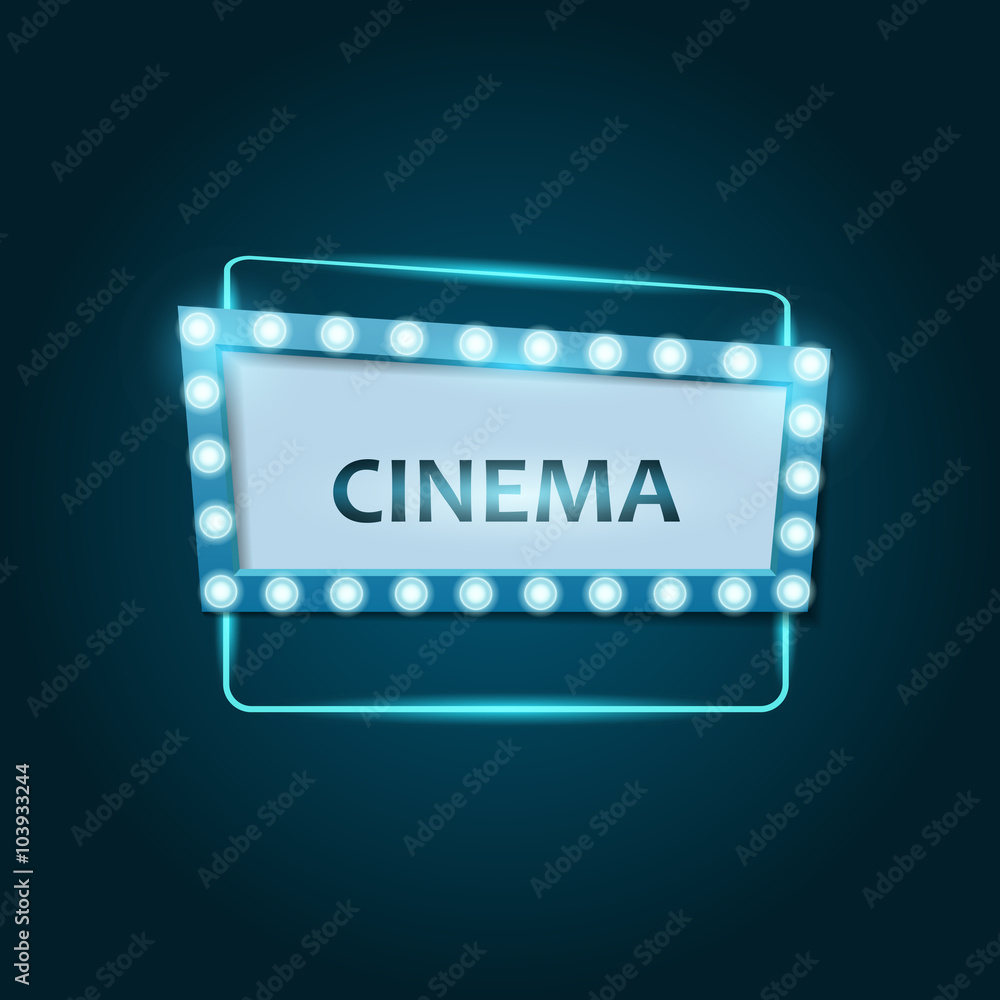 Fototapeta premium Vector bright retro banners with light effects