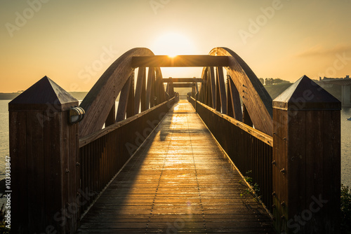Bridge Sunset Silhouette Ribadeo - Spain