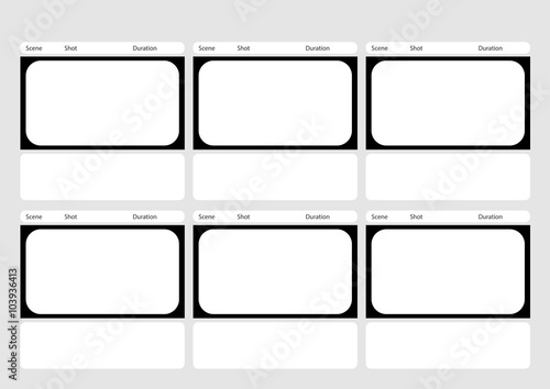 HDTV classical style 6 frame storyboard template