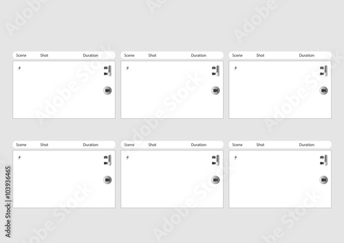mobile phone camera 6 frame storyboard template