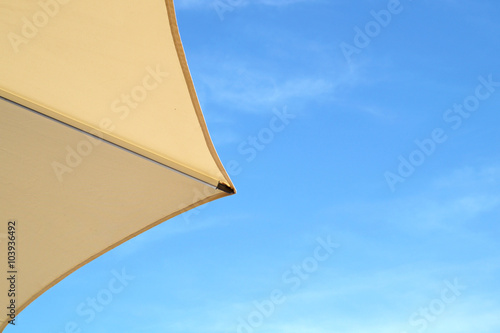 detail of an umbrella open beach