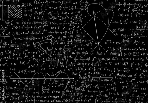 Vector mathematical seamless pattern. You can use any color of background