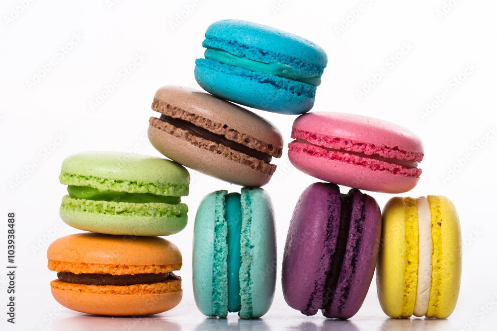collection of multicolored macaroon lie and stand collection of multicolored macaroon lie and stand