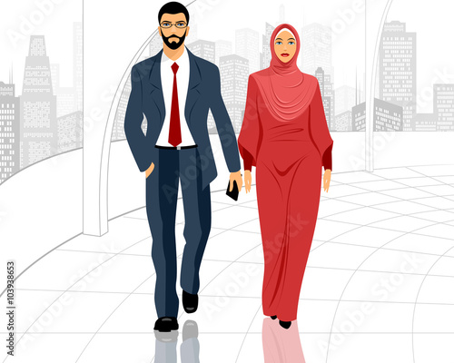 Young muslim couple