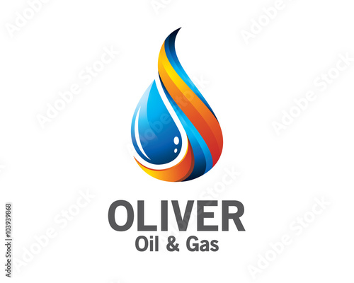 3D oil and gas logo design. Colorful 3D oil and gas logo vector