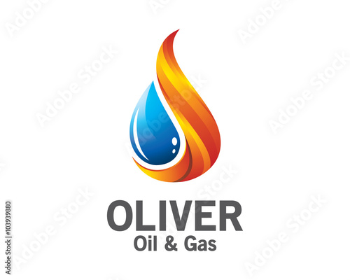 3D oil and gas logo design. Colorful 3D oil and gas logo vector