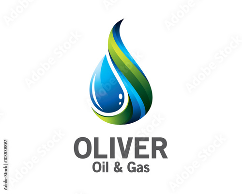 3D oil and gas logo design. Colorful 3D oil and gas logo vector
