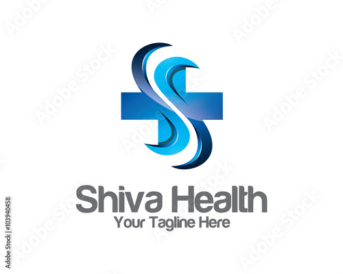 3D healthcare business identity logo template. Healthcare vector