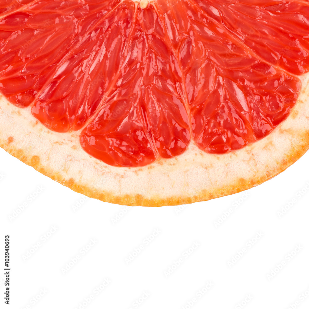 slice of grapefruit isolated on white background slice of grapefruit isolated on white background