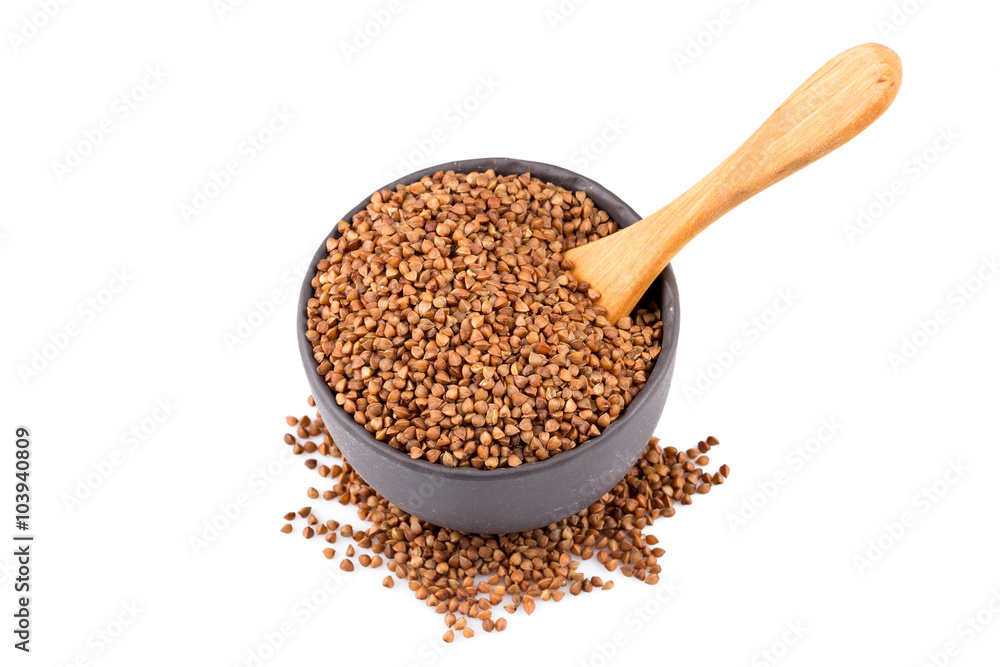 Buckwheat groats in a bowl Buckwheat groats in a bowl