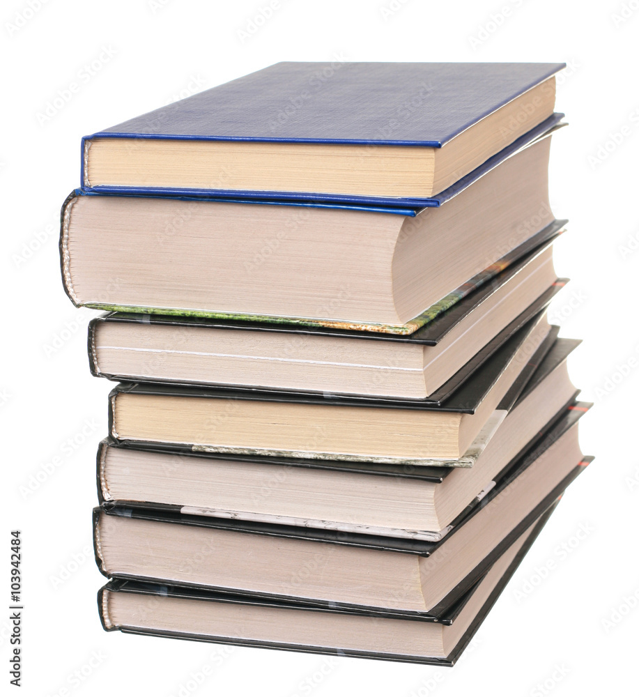 Heap of books isolated on the white background Heap of books isolated on the white background