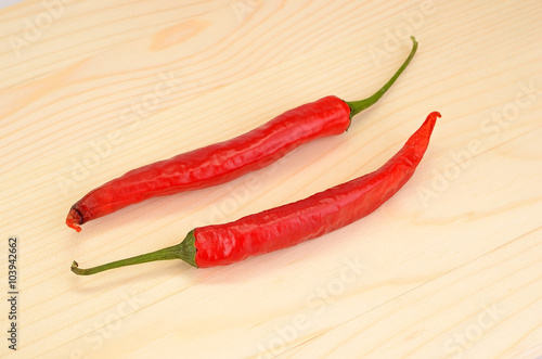 Red cayenne chili pepper photo