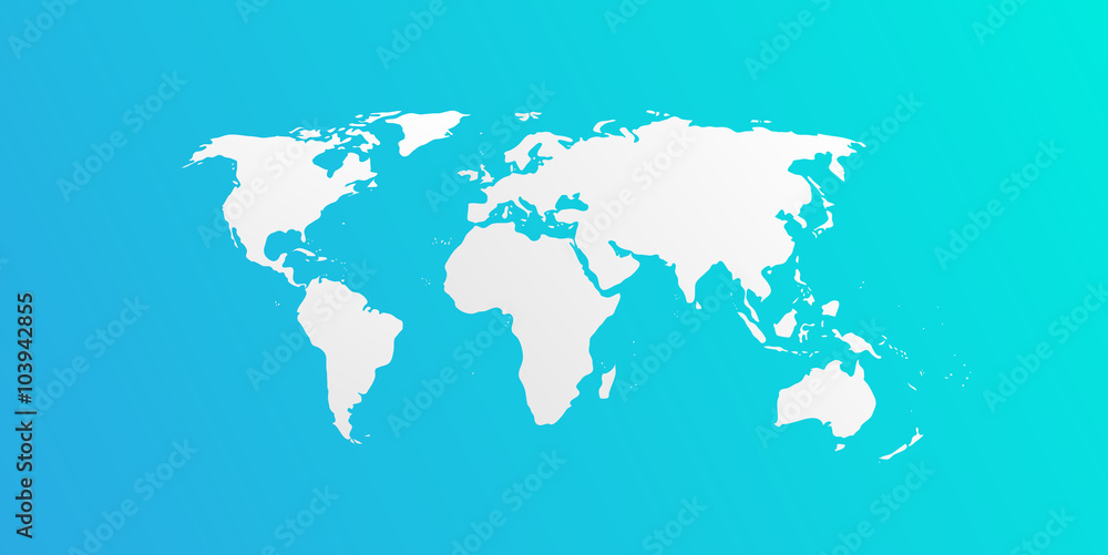 Obraz premium Blue ocean world map