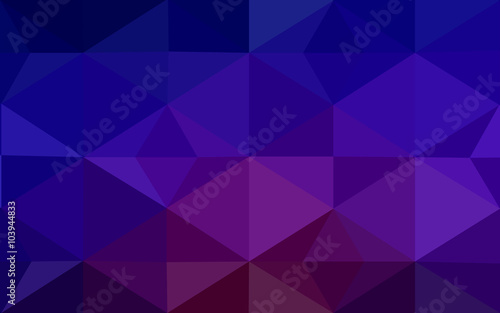 Multicolor dark blue, red polygonal design pattern, which consist of triangles and gradient in origami style.