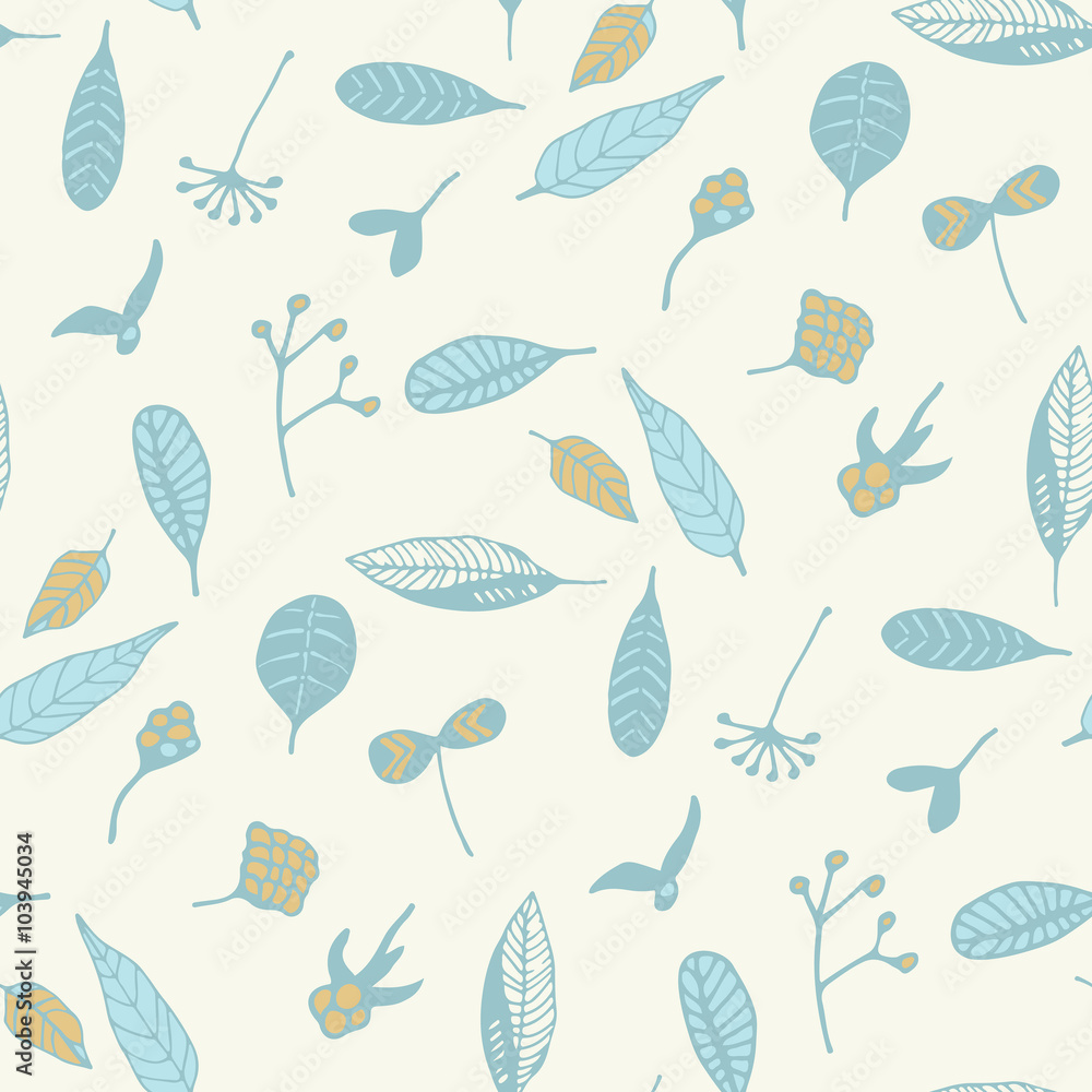 Floral sea blue elegant seamless pattern. Floral sea blue elegant seamless pattern.