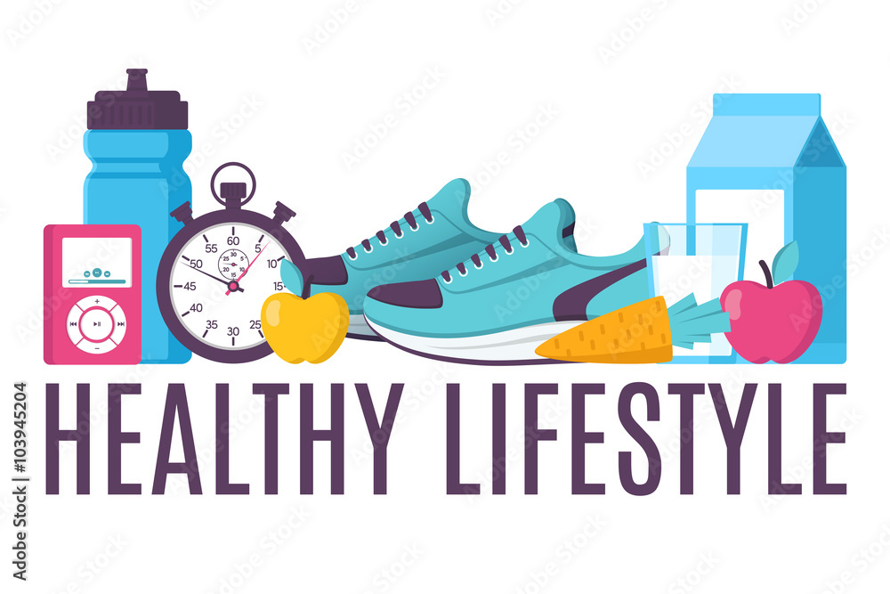 Illustration sport fitness healthy lifestyle