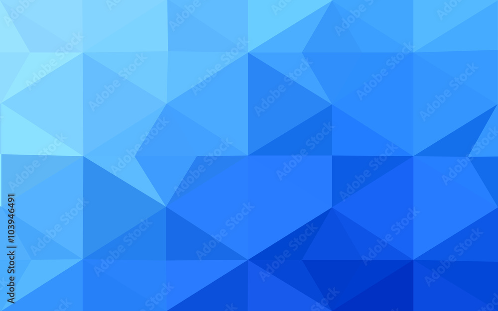 Fototapeta premium Blue polygonal design pattern, which consist of triangles and gradient in origami style.