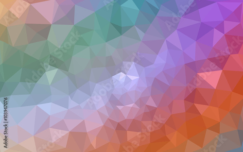 Multicolor polygonal design pattern, which consist of triangles and gradient in origami style.