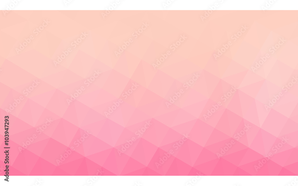 Pink polygonal design pattern, which consist of triangles and gradient in origami style.