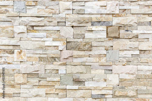 marble stone wall with stone bricks photo