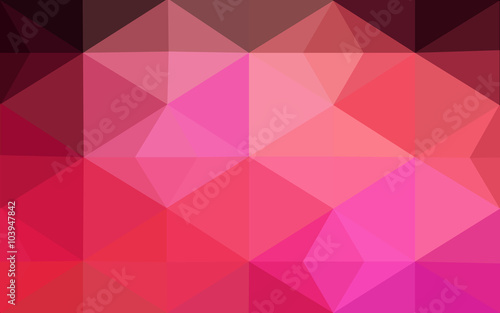 Dark red polygonal design pattern  which consist of triangles and gradient in origami style.