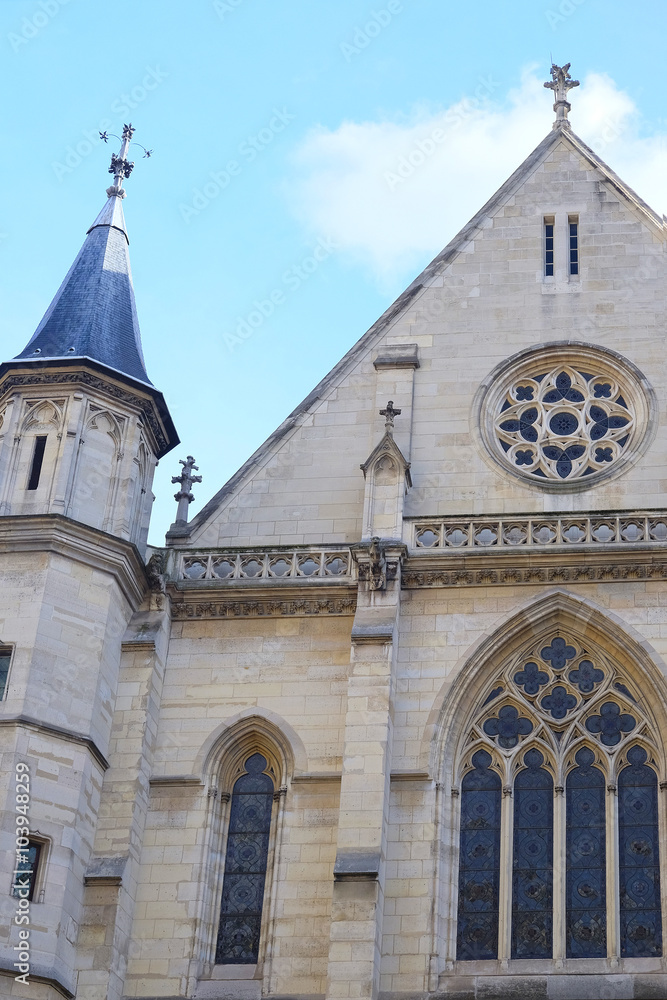 Paris, France, February 8, 2016: Roman-Catholic church in a center of Paris, France,