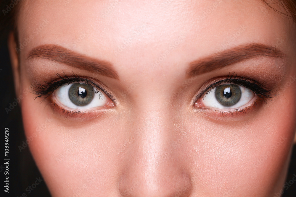 Fototapeta premium Close up portrait of beautiful young woman face