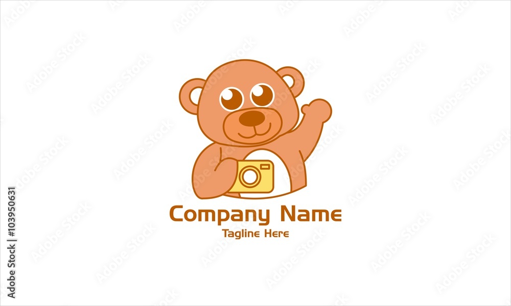 Sweet Teddy Bear with Camera Photo Sweet Teddy Bear with Camera Photo