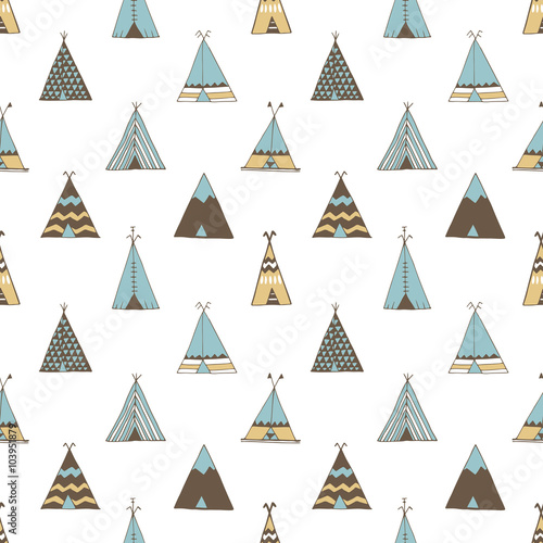Teepee native american summer tent.
