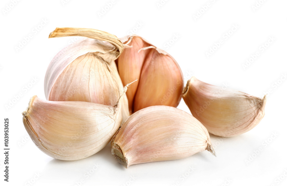 Garlic isolated on white Garlic isolated on white