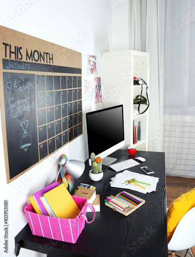 Comfortable workplace with ...