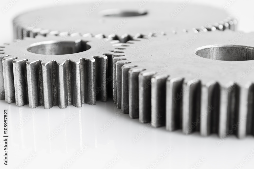 close up gears set for unity meaning on isolated background close up gears set for unity meaning on isolated background
