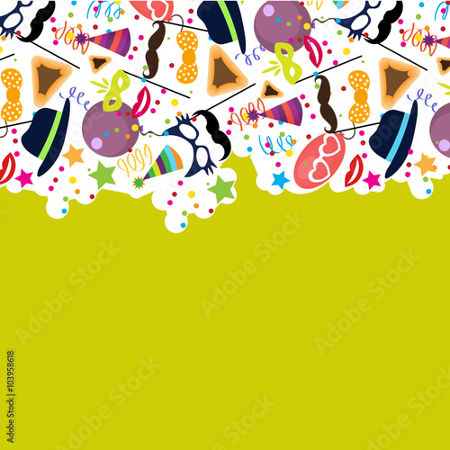 Jewish holiday purim vector background