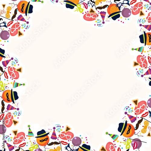 Jewish holiday purim vector background